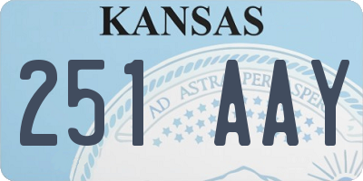 KS license plate 251AAY