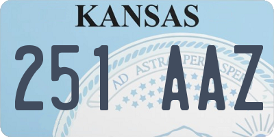 KS license plate 251AAZ