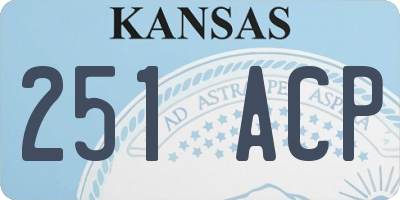 KS license plate 251ACP