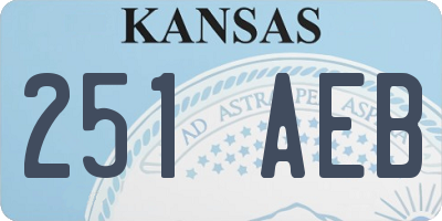 KS license plate 251AEB