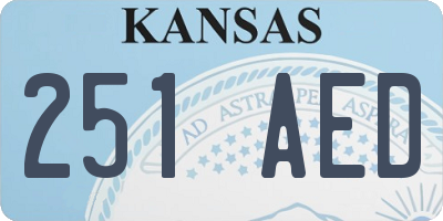 KS license plate 251AED