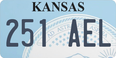 KS license plate 251AEL