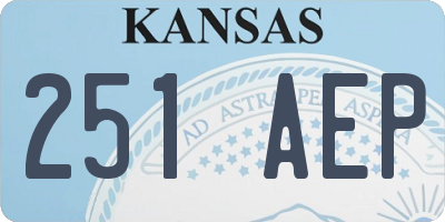 KS license plate 251AEP