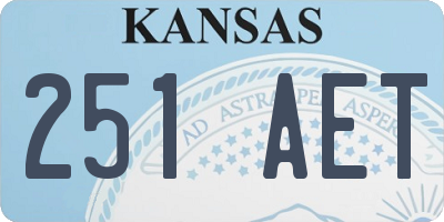 KS license plate 251AET