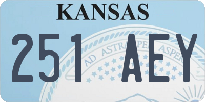 KS license plate 251AEY