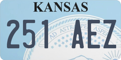 KS license plate 251AEZ