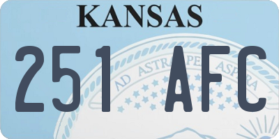 KS license plate 251AFC