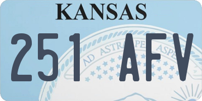 KS license plate 251AFV