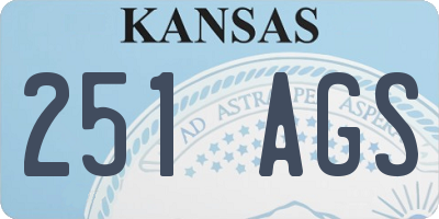 KS license plate 251AGS