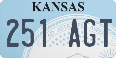 KS license plate 251AGT