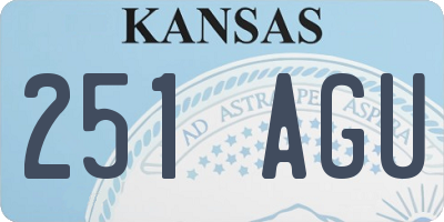 KS license plate 251AGU