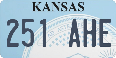 KS license plate 251AHE