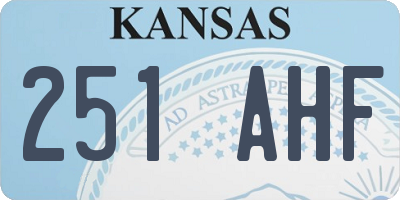 KS license plate 251AHF
