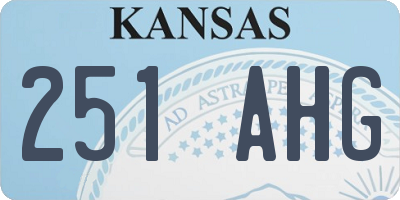 KS license plate 251AHG