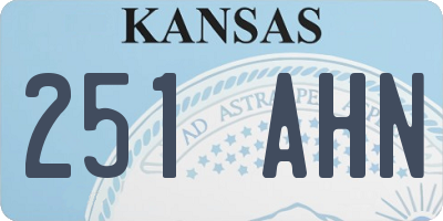 KS license plate 251AHN