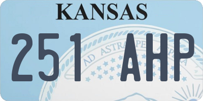 KS license plate 251AHP