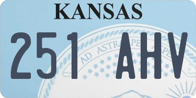 KS license plate 251AHV