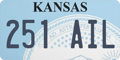 KS license plate 251AIL