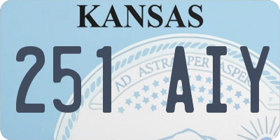 KS license plate 251AIY