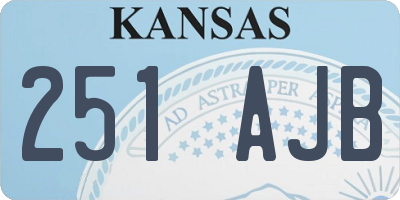 KS license plate 251AJB