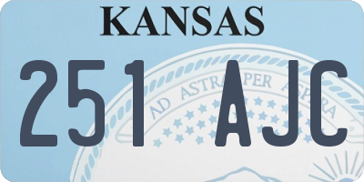 KS license plate 251AJC