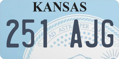 KS license plate 251AJG