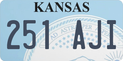KS license plate 251AJI