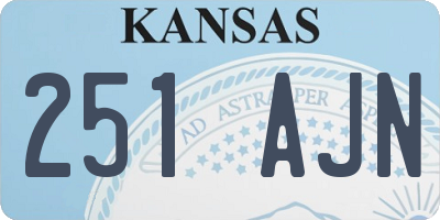 KS license plate 251AJN