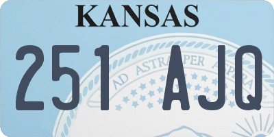 KS license plate 251AJQ