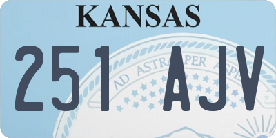 KS license plate 251AJV