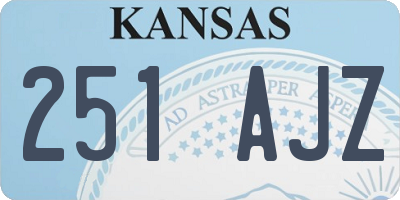 KS license plate 251AJZ