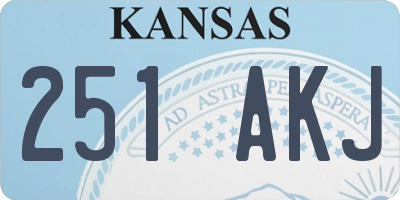 KS license plate 251AKJ