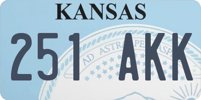 KS license plate 251AKK