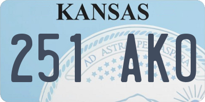 KS license plate 251AKO