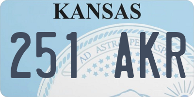 KS license plate 251AKR