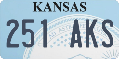 KS license plate 251AKS
