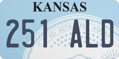 KS license plate 251ALD
