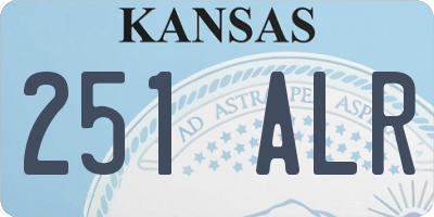 KS license plate 251ALR