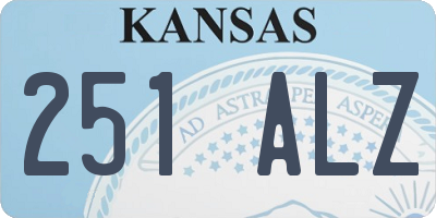 KS license plate 251ALZ