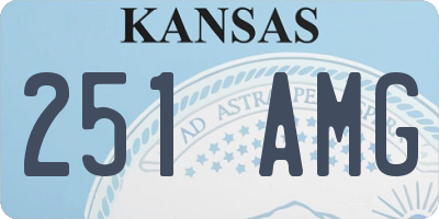 KS license plate 251AMG