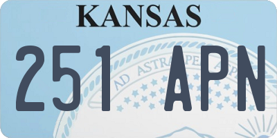 KS license plate 251APN
