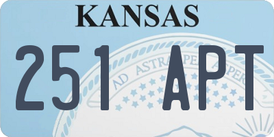 KS license plate 251APT