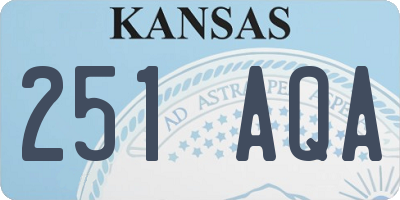 KS license plate 251AQA