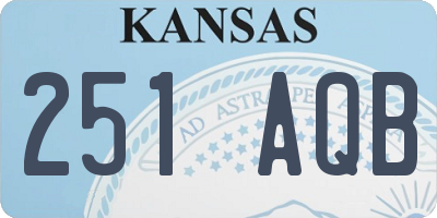 KS license plate 251AQB