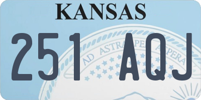 KS license plate 251AQJ