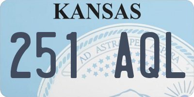 KS license plate 251AQL