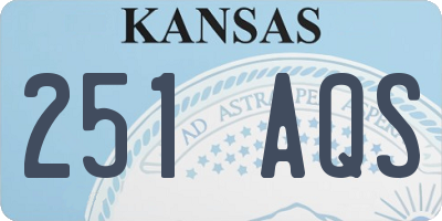 KS license plate 251AQS