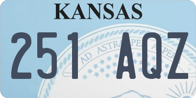 KS license plate 251AQZ