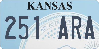 KS license plate 251ARA