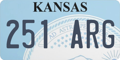 KS license plate 251ARG